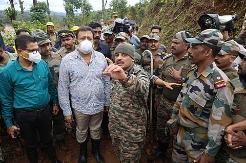 Union Minister Suresh Gopi visits the landslide-affected areas of Wayanad in Kerala.