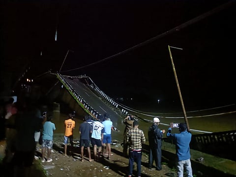 The Kali bridge caved in at around 1 am on Wednesday when a truck was crossing over the bridge.
