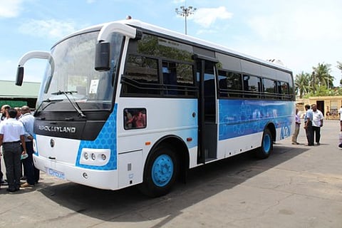 A new electric bus manufactured by Ashok Leyland.