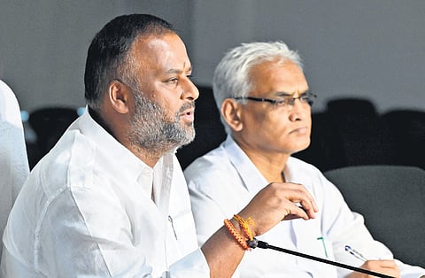 Transport Minister M Ram Prasad Reddy addressed the media on Friday.