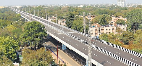 NHAI spent an average of `110 crore per km for building the 7.3-km elevated road from Madurai to Chettikulam