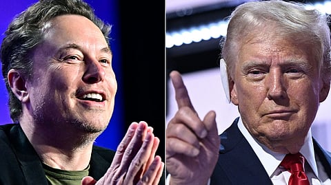 Elon Musk and US President Donald Trump.