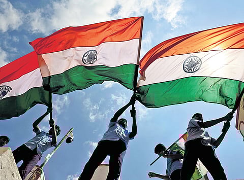 Rehearsal for cultural programmes in full swing ahead of the 78th Independence Day celebrations at Manekshaw Parade Ground, on Tuesday