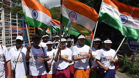 Students from various institutions participated in the Har Ghar Tiranga rally in Chennai.