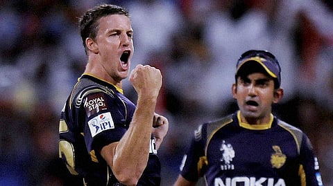 Former South African fast bowler Morne Morkel with India's new chief coach Gautham Gambhir from their time together as teammates representing the Kolkata Knight Riders in the IPL.