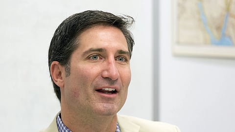 Brian Niccol, named after the chairman and chief executive officer of Starbucks on Aug 13, 2024, is shown during an interview on June 9, 2015, in New York.