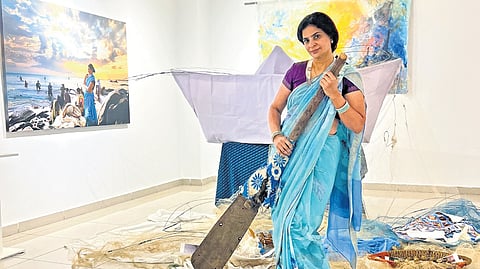Waves: Tales of Fisherfolk, a solo show by Ramani Mylavarapu