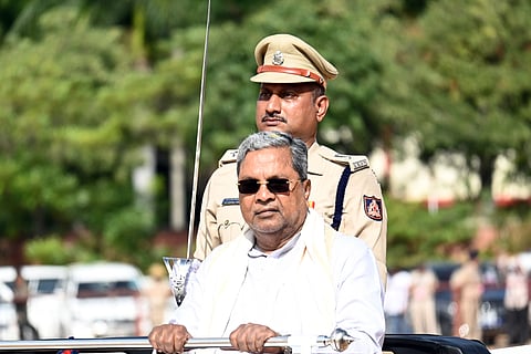 CM Siddaramaiah at Manekshaw Parade Ground in Bengaluru on Thursday.