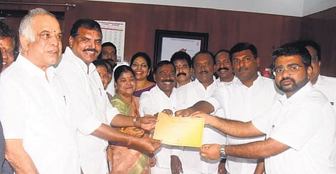 The returning officer Visakhapatnam Joint Collector Mayur Ashok announced the result and handed over the election certificate to Botcha Satyanarayana at the Collectorate.