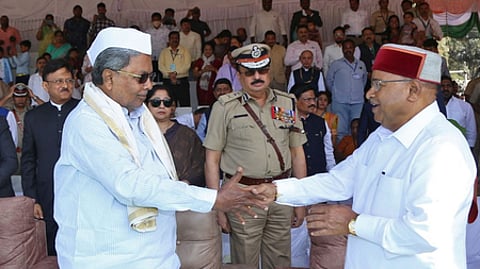 Chief Minister Siddaramaiah and Governor Thaawarchand Gehlot.