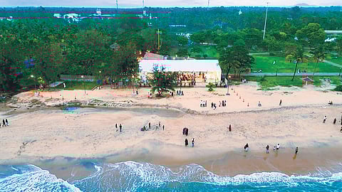 Beachfront wedding reception at Bekal