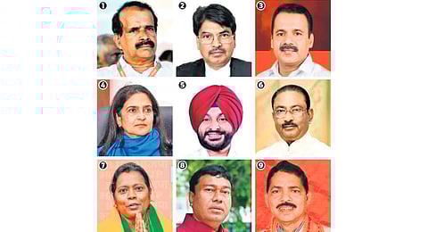 1) George Kurian, 2) Manan Kumar Mishra, 3) Dhairyashil Patil 4) Kiran Choudhary, 5) Ravneet Singh Bittu, 6) Rajib Bhattacharjee, 7) Mamata Mohanta, 8) Rameswar Teli and 9) Mission Ranjan Das