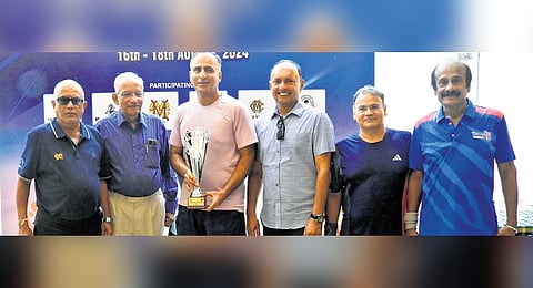 Winnning team of MCC- VP Thirumurthy Memorial Interclub Squash Tournament 2024