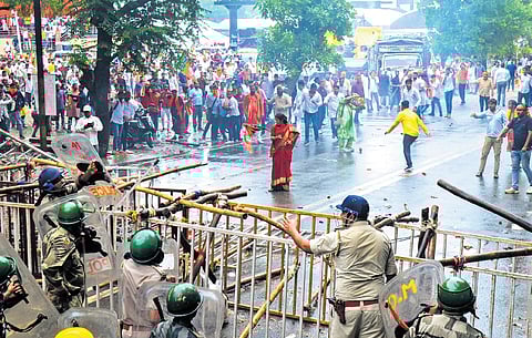 The Ranchi district administration has taken swift action in response to the violent clash between police and BJP workers during the 'Yuva Akrosh Rally' on Friday.