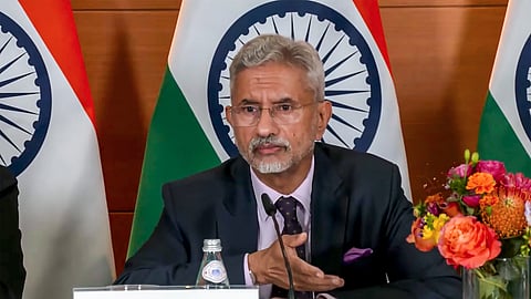 External Affairs Minister S Jaishankar addresses the media on Prime Minister Narendra Modi's visit to Ukraine, Friday, Aug. 23, 2024