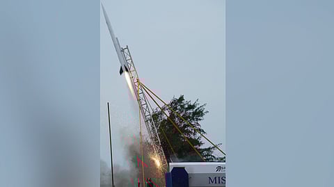 Space Zone India, a Chennai-based start-up which manufactured the rocket, claimed this would be India’s first reusable hybrid rocket.