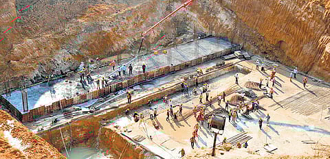 Construction works of Devadula irrigation project going on