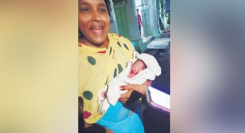 The abandoned newborn boy