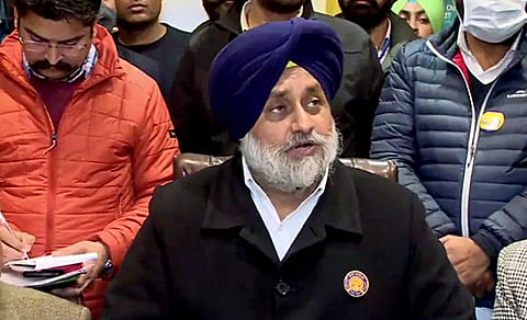 Shiromani Akali Dal (SAD) Chief Sukhbir Singh Badal.
