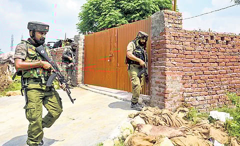 A search operation underway after an army sentry opened fire in Jammu.
