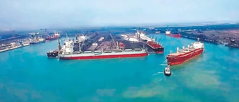 A view of the Paradip Port in Odisha