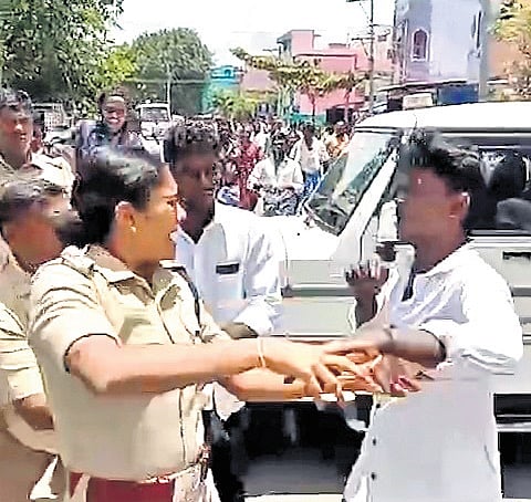 A video grab of the incident went viral on Tuesday