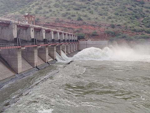 The Gandikota reservoir in Kadapa district are witnessing a significant rise in water levels due to the inflow of Krishna River waters.