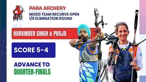 Paris Paralympics: Para-archers Harvinder Singh, Pooja Jatya advance to QFs of Mixed Team Recurve Open