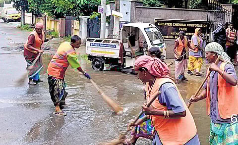 Damaged walkways and compound walls were identified for repair work