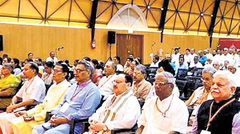 Pushed by the current sociological, political, economic and cultural churning, the RSS is learning the ropes to handle both unsavoury and scrumptious perceptions about its genuine identity and ideology.