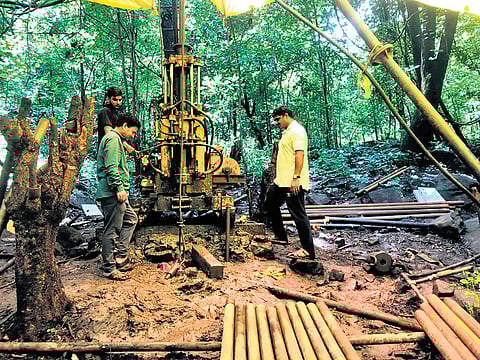 Officials inspecting the project site