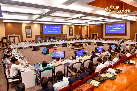 The 52nd meeting of the GST Council, at Sushma Swaraj Bhawan in New Delhi on Oct 7, 2023.