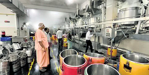 Akshaya Patra’s mechanised kitchen has provided food to over 10.3 lakh people in the last seven days. It feeds over 2.5 lakh flood victims daily.