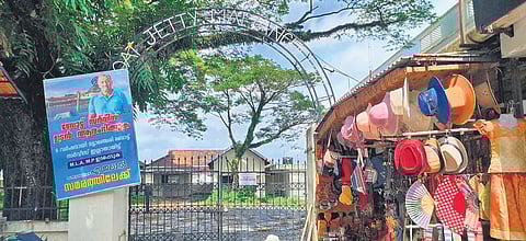 The SWTD boat jetty at Mattanchery which has been lying unused for several
years now