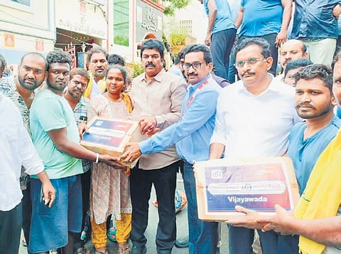 UBI distributes relief kits to 500 Vijayawada flood victims