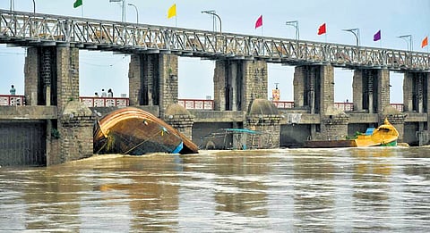 Two arrested for Prakasam Barrage gate damage, YSRC claims foul play