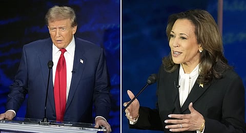 Harris presses more forceful case against Trump than Biden did on abortion, economy and democracy