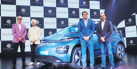 At the lauch of the MG Windsor EV