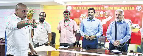 The six-member Inter-Ministerial Central Team (IMCT) at the APSDMA office in Tadepalli on Wednesday