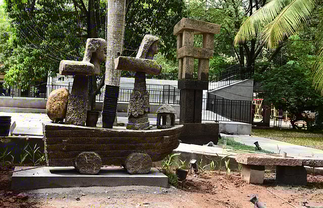 A granite installation