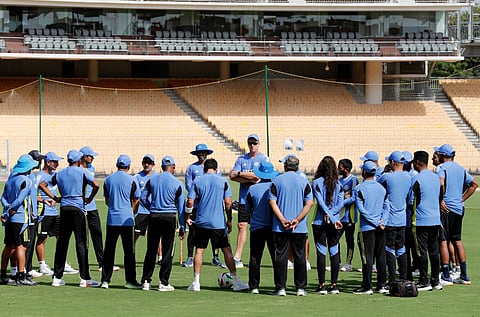 Team India commenced their preparations under new coach Gautam Gambhir for the upcoming two-Test series against Bangladesh.