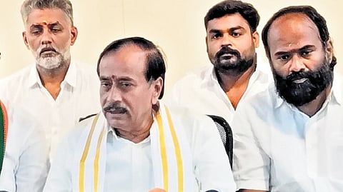 Raja at a presser in Friday