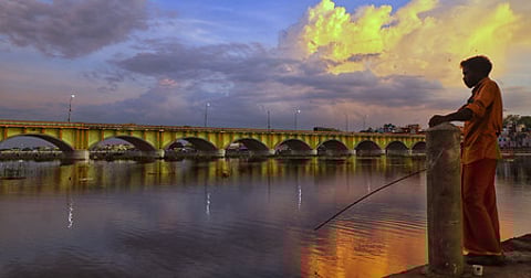 The Madakulam tank is connected with Vaigai River through a branch canal