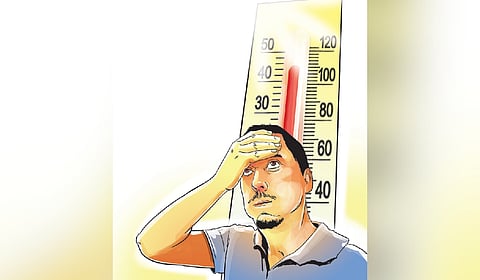 Short intense rain spells were experienced at isolated places in the city on Sunday evening.