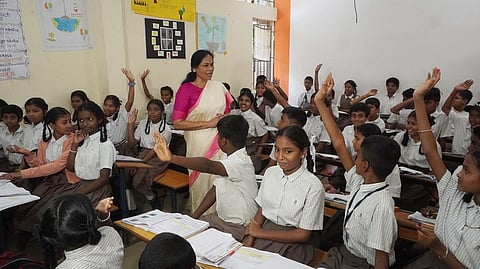 Image of a BBMP Government school classroom used for representational purposes only.