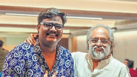 Divakrishna V J with Kaithapram Damodaran Namboothiri