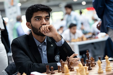 Gukesh D during the 45th Chess Olympiad.