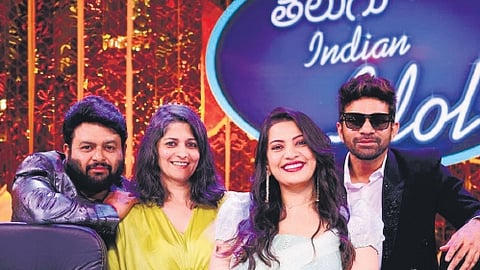 Thaman S with Telugu Indian Idol team