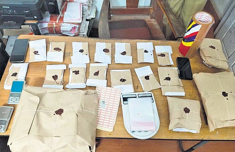 The Manjeshwar and Melparamba police seized more than 3kg of MDMA, besides cocaine and marijuana