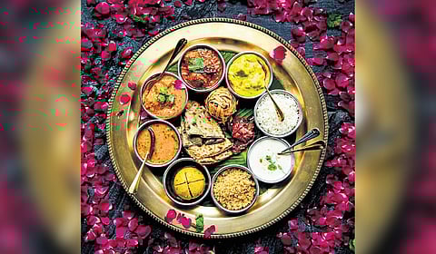 A traditional Rajasthani thali